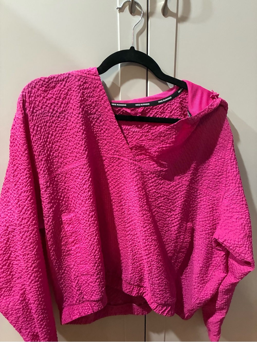 Nike Bright Pink Textured Pullover Hoodie